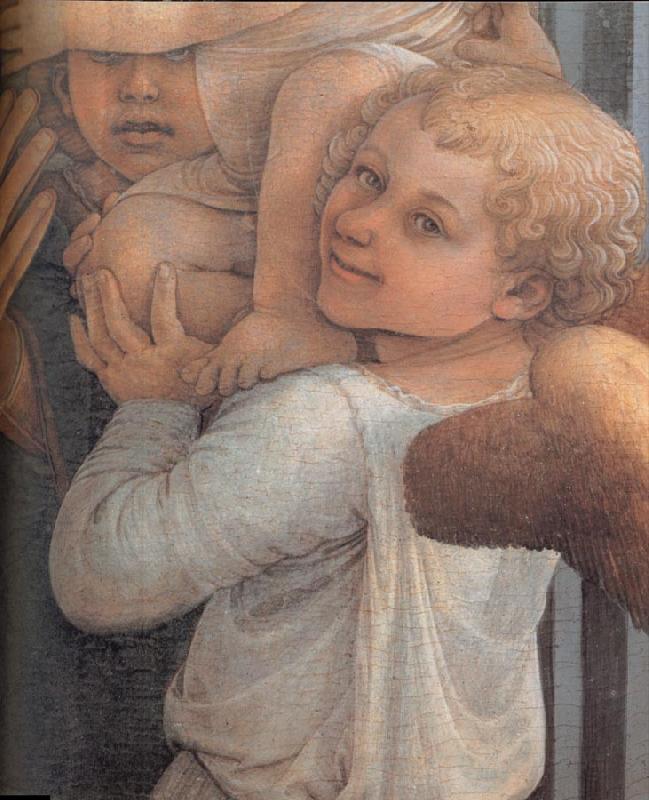Details of  Madonna and Child with Two Angels, Fra Filippo Lippi